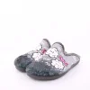 s`knöpfli Damen Hausschuh Pantolette Wolken- Motiv grau S23 X29315