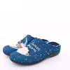 s`knöpfli Damen Hausschuh Pantolette Schaf- Motiv blau S23 Z29339P