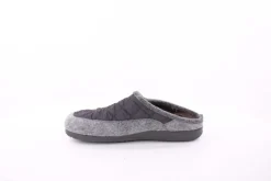 s`knöpfli Damen Hausschuh Pantolette Materialmix grau S23 X10639
