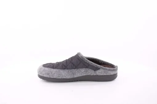 s`knöpfli Damen Hausschuh Pantolette Materialmix grau S23 X10639