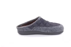 s`knöpfli Damen Hausschuh Pantolette Materialmix grau S22 X10639