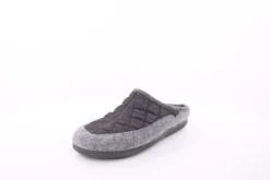 s`knöpfli Damen Hausschuh Pantolette Materialmix grau S23 X10639