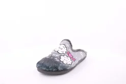 s`knöpfli Damen Hausschuh Pantolette Wolken- Motiv grau S23 X29315