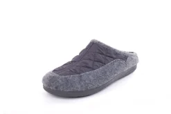 s`knöpfli Damen Hausschuh Pantolette Materialmix grau S22 X10639