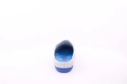 s`knöpfli Damen Hausschuh Pantolette Wechselfußbett Eulenmotiv blau S23 Z29403P