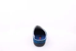 s`knöpfli Damen Hausschuh Pantolette Schaf- Motiv blau S23 Z29339P