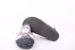 s`knöpfli Damen Hausschuh Pantolette Wolken- Motiv grau S23 X29315