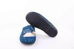 s`knöpfli Damen Hausschuh Pantolette Schaf- Motiv blau S23 Z29339P