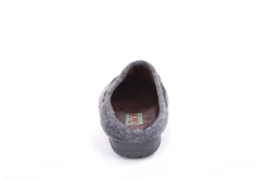 s`knöpfli Damen Hausschuh Pantolette Materialmix grau S22 X10639