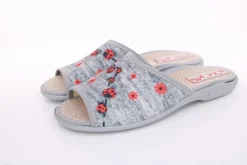s`knöpfli Damen Pantolette Marienkäfer- Motiv grau S13 Z28649