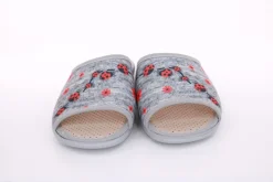s`knöpfli Damen Pantolette Marienkäfer- Motiv grau S13 Z28649