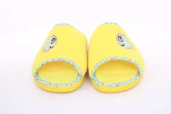s`knöpfli Damen Pantolette Hausschuh Frottee Fisch- Motiv gelb S13 X27462