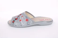 s`knöpfli Damen Pantolette Marienkäfer- Motiv grau S13 Z28649