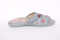s`knöpfli Damen Pantolette Marienkäfer- Motiv grau S13 Z28649