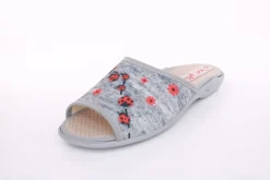 s`knöpfli Damen Pantolette Marienkäfer- Motiv grau S13 Z28649