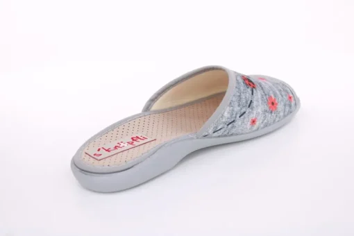 s`knöpfli Damen Pantolette Marienkäfer- Motiv grau S13 Z28649
