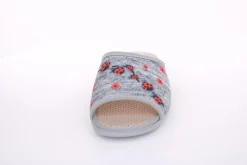 s`knöpfli Damen Pantolette Marienkäfer- Motiv grau S13 Z28649