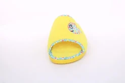 s`knöpfli Damen Pantolette Hausschuh Frottee Fisch- Motiv gelb S13 X27462