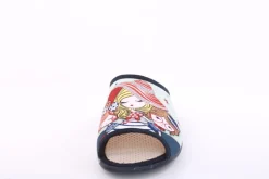 s`knöpfli Damen Pantolette Hausschuh Motiv blau S13 Z28827