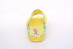 s`knöpfli Damen Pantolette Hausschuh Frottee Fisch- Motiv gelb S13 X27462