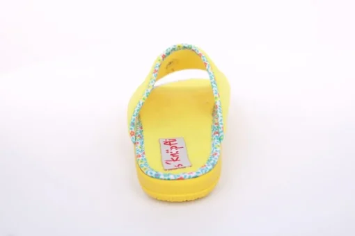 s`knöpfli Damen Pantolette Hausschuh Frottee Fisch- Motiv gelb S13 X27462
