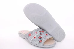 s`knöpfli Damen Pantolette Marienkäfer- Motiv grau S13 Z28649