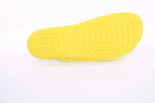 s`knöpfli Damen Pantolette Hausschuh Frottee Fisch- Motiv gelb S13 X27462