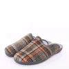s`knöpfli Herren Hausschuh Pantolette kariert braun S23 AC11205