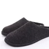 s`knöpfli Herren Hausschuh Pantoffel Filz Filzsohle grau S22 523