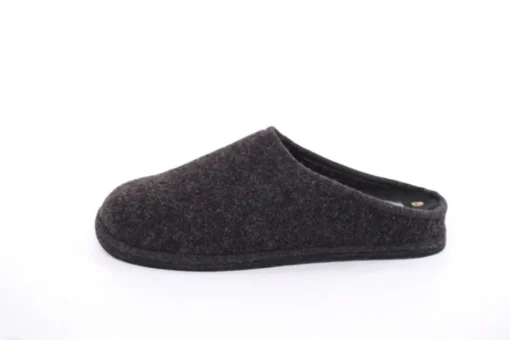 s`knöpfli Herren Hausschuh Pantoffel Filz Filzsohle grau S22 523