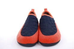 s`knöpfli Herren Hausschuh geschlossen Materialmix grau orange S22 AC10638