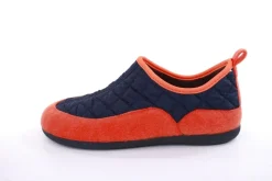 s`knöpfli Herren Hausschuh geschlossen Materialmix grau orange S22 AC10638