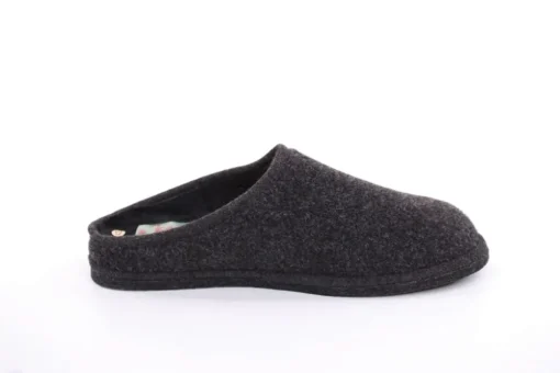 s`knöpfli Herren Hausschuh Pantoffel Filz Filzsohle grau S22 523
