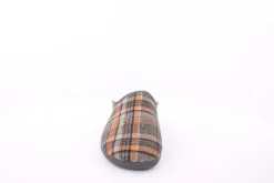 s`knöpfli Herren Hausschuh Pantolette kariert braun S23 AC11205