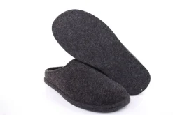 s`knöpfli Herren Hausschuh Pantoffel Filz Filzsohle grau S22 523