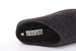 s`knöpfli Herren Hausschuh Pantoffel Filz Filzsohle grau S22 523