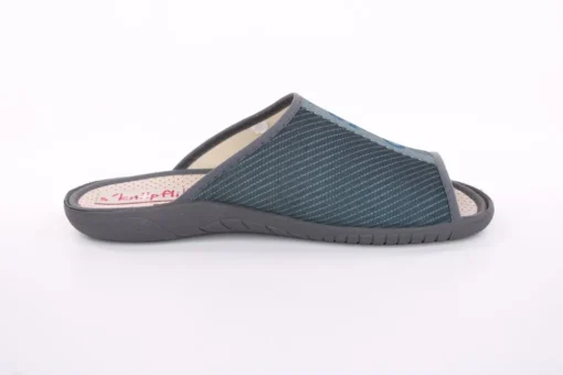 s`knöpfli Herren Pantolette Hausschuh blau S13 AC10786