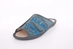 s`knöpfli Herren Pantolette Hausschuh blau S13 AC10786