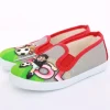 s`knöpfli Kinder Hausschuh Schlupfschuh Fussball- Motiv grau S13 V28902