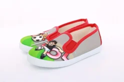 s`knöpfli Kinder Hausschuh Schlupfschuh Fussball- Motiv grau S13 V28902