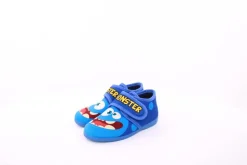 s`knöpfli Kinder Hausschuh Klettverschluss Monster- Motiv blau S23 Monster