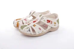 s`knöpfli Kinder Hausschuh Tier- Motiv Klettverschluss beige S13 Z28528