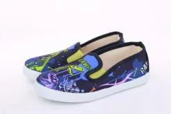 s`knöpfli Kinder Hausschuh Schlupfschuh Jungen Dinosaurier- Motiv blau S13 V28967