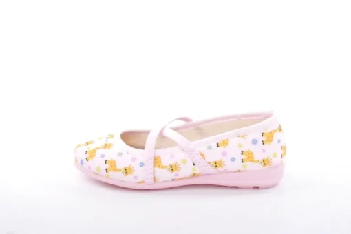 s`knöpfli Kinder Hausschuh Schlupfscuh Mädchen Giraffen- Motiv rosa S13 I28670