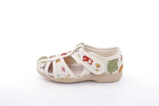 s`knöpfli Kinder Hausschuh Tier- Motiv Klettverschluss beige S13 Z28528