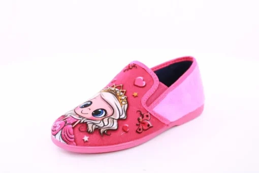 s´knöpfli Kinder Hausschuh Schlupfhausschuh Prinzessinnen Motiv pink S23 Can.Princesa
