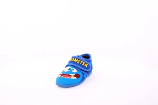 s`knöpfli Kinder Hausschuh Klettverschluss Monster- Motiv blau S23 Monster