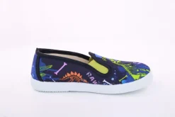 s`knöpfli Kinder Hausschuh Schlupfschuh Jungen Dinosaurier- Motiv blau S13 V28967