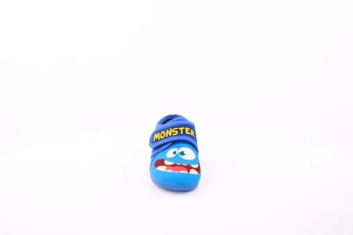 s`knöpfli Kinder Hausschuh Klettverschluss Monster- Motiv blau S23 Monster