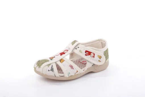 s`knöpfli Kinder Hausschuh Tier- Motiv Klettverschluss beige S13 Z28528